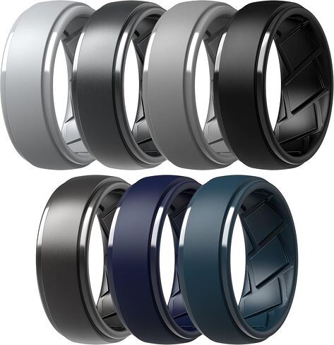 Saco Band Silicone Ring Wedding Band for Men - 9.4mm Width 2.5mm Thick in Saudi Arabia