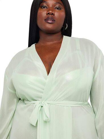 Savage X womens Going Platinum Long Robe in Saudi Arabia
