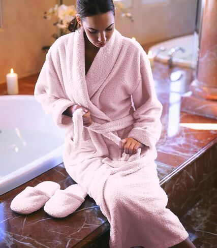 Plush Microfiber Robe - Soft, Warm, and Lightweight - Full Length in Saudi Arabia