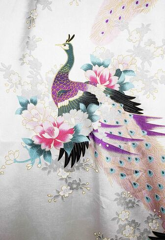 Applesauce - 838B - Plus Size Women's Kimono Long Robe - Boho Floral (One-Size fits most US 1X 2X 3X) in Kuwait
