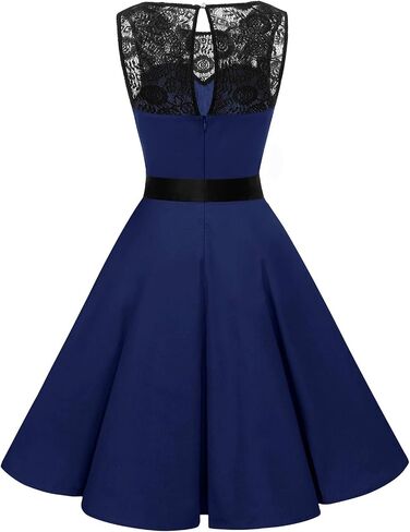 Bbonlinedress Women's 1950s Vintage Rockabilly Swing Dress Lace Cocktail Prom Party Dress in Saudi Arabia