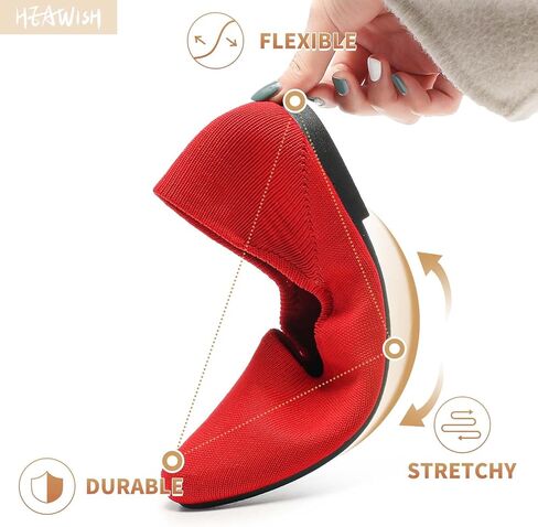 حذاء باليه نسائي مسطح من HEAWISH للنساء بمقدمة مدببة سهل الارتداء على شكل جلد الفهد in Kuwait