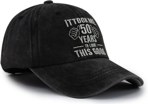 Gsspvii It Took Me 50 Years to Look This Good Hat for Women Men, Funny Adjustable Embroidery 50th Birthday Baseball Cap in Kuwait