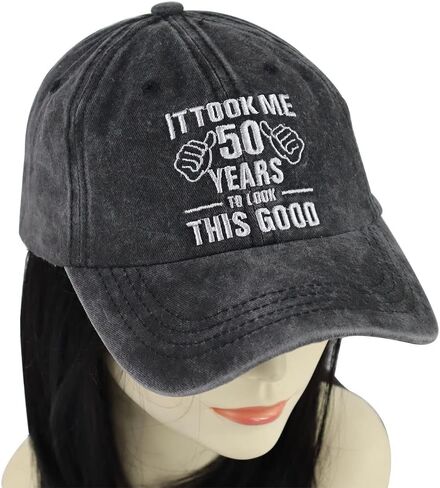 Gsspvii It Took Me 50 Years to Look This Good Hat for Women Men, Funny Adjustable Embroidery 50th Birthday Baseball Cap in Kuwait