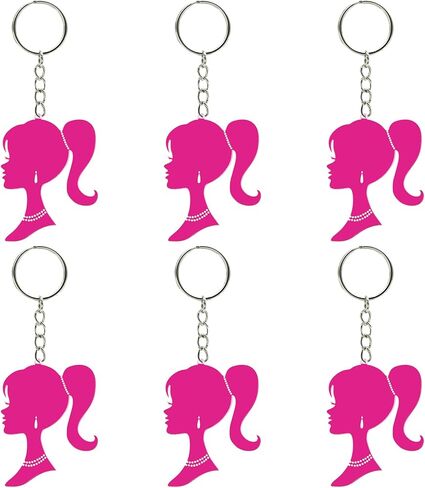 Stcomart 6 PCS Pink Keychain Car Key Chain for Women, Pink Girl Purse Bag Accessories in Kuwait