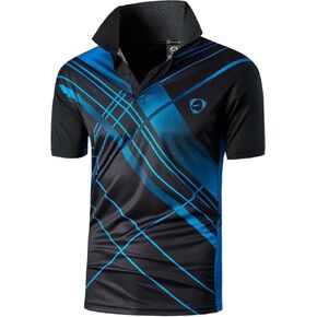 Sportides Men's Short Sleeve Dry Fit Sport Polo Tee Shirts T-Shirts Tshirt Tops Poloshirt Golf Tennis Bowling LSL195
