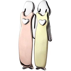 Abaodam 1 Set Sister Brooch Pin Best Friends Sister Brooch Badge Alloy Sweater Breast Pins Clips (Two Sisters) in Saudi Arabia
