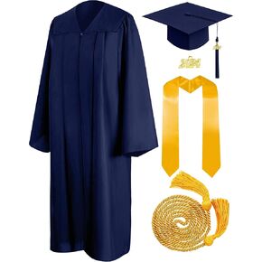Graduation Cap and Gown 2026 Set with Tassel Honor Cord Graduation Stoles for High School College Bachelor in Kuwait
