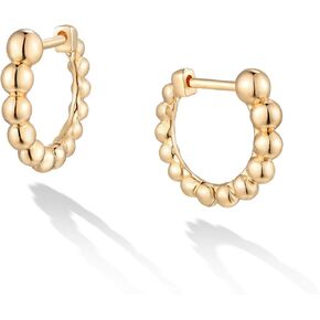 VACRONA Gold Hoop Earrings Huggie Earrings for Women 14k Gold Plated Small Hoops Earrings for Teen Girls