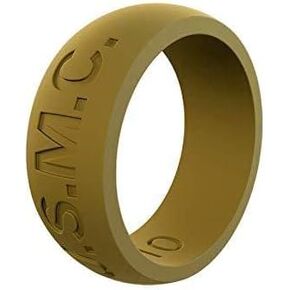 خاتم QALO للرجال من السيليكون المطاطي، فروع الخدمة، كلاسيكي Q2X، خاتم زفاف من مطاط السيليكون، قابل للتنفس، خاتم زفاف متين للرجال، متعدد الألوان in Kuwait