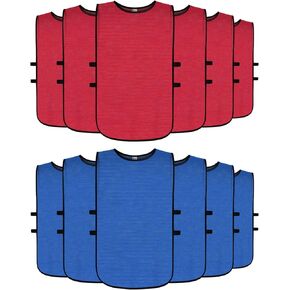 Graunton Mesh Scrimmage Team Practice Vests Pinnies Jerseys for Children Youth Teen & Adult for Sports(12 Jerseys)