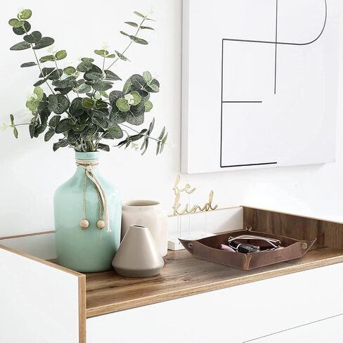 مونستر® صينية مفاتيح جلدية وصينية حلي، منظم مجوهرات من الجلد المحبب بالكامل، صينية مفاتيح مزخرفة منقوشة على شكل قلب، وعاء مفاتيح للممرات، هدايا جلدية للأصدقاء للنساء in Kuwait