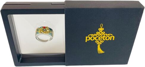 poceton Fortune PiXiu Abacus Ring,Adjustable feng shui Pixiu abacus ring is made of 925 silver and inlaid with metal,The wealth Jewelry for Men and Women in Kuwait