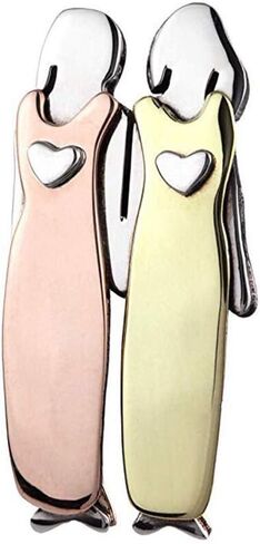Abaodam 1 Set Sister Brooch Pin Best Friends Sister Brooch Badge Alloy Sweater Breast Pins Clips (Two Sisters) in Saudi Arabia