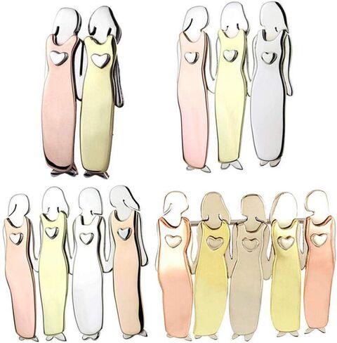 Abaodam 1 Set Sister Brooch Pin Best Friends Sister Brooch Badge Alloy Sweater Breast Pins Clips (Two Sisters) in Saudi Arabia