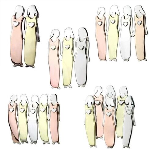 Abaodam 1 Set Sister Brooch Pin Best Friends Sister Brooch Badge Alloy Sweater Breast Pins Clips (Two Sisters) in Saudi Arabia