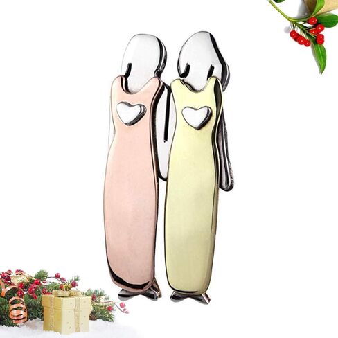 Abaodam 1 Set Sister Brooch Pin Best Friends Sister Brooch Badge Alloy Sweater Breast Pins Clips (Two Sisters) in Saudi Arabia