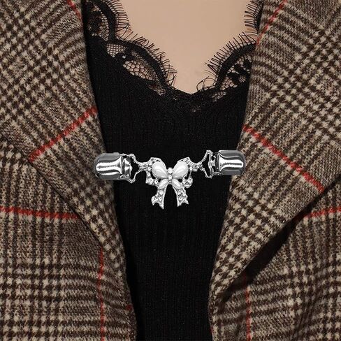 WOPODI 3 قطع خمر سترة شال كليب لطيف القوس سترة سترة كليب شال طوق مشابك فراشة بروش دبابيس فساتين طوق كليب فراشة أنماط مشبك للنساء الفتيات ارتداء ديكور in Kuwait