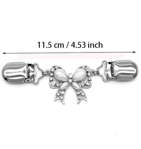 WOPODI 3 قطع خمر سترة شال كليب لطيف القوس سترة سترة كليب شال طوق مشابك فراشة بروش دبابيس فساتين طوق كليب فراشة أنماط مشبك للنساء الفتيات ارتداء ديكور in Kuwait