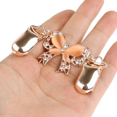 WOPODI 3 قطع خمر سترة شال كليب لطيف القوس سترة سترة كليب شال طوق مشابك فراشة بروش دبابيس فساتين طوق كليب فراشة أنماط مشبك للنساء الفتيات ارتداء ديكور in Kuwait