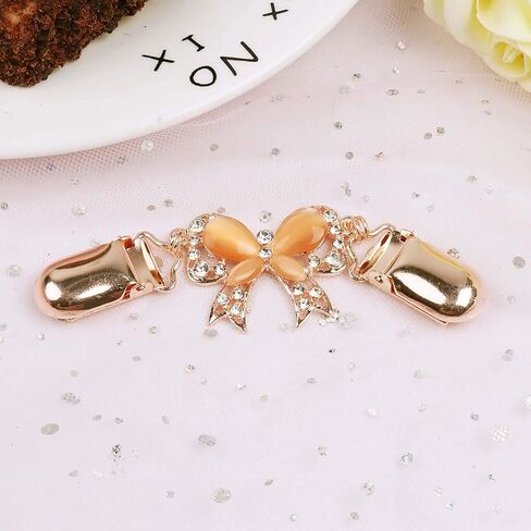 WOPODI 3 قطع خمر سترة شال كليب لطيف القوس سترة سترة كليب شال طوق مشابك فراشة بروش دبابيس فساتين طوق كليب فراشة أنماط مشبك للنساء الفتيات ارتداء ديكور in Kuwait