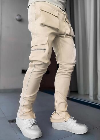 MECH-ENG Men's Workout Tapered Jogger Pants Casual Hip Hop Cargo Pants Punk Streetwear Sweatpants in Saudi Arabia