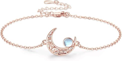 سوار القمر Twoowl للنساء 925 الفضة الاسترليني Moonstone القمر سوار سلتيك القمر مجوهرات هدايا للفتيات in Kuwait