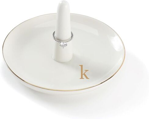 VINCOMIC Mr.& Mrs Wedding Ring Holder-Jewelry Holder, Engagement Wedding Gifts for Couples,Ceramic White in Kuwait