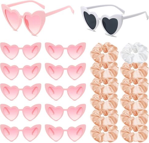 KUUQA Sunglasses and Satin Bridesmaid Scrunchies Bachelorette Party Sunglasses Bulk Bride Bridesmaid Glasses Wedding Décor in Saudi Arabia