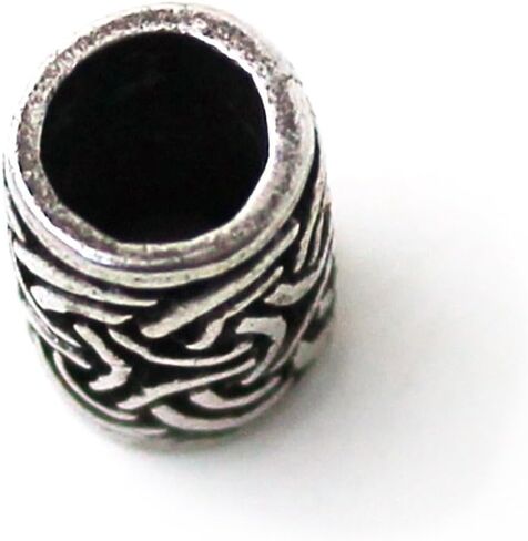 لين اراوند خواتم من الفضة الاسترليني عيار 925 بتصميم نورس فايكنج سلتيك للحية، خرز شعر القراصنة المجدل، مجوهرات باغان in Kuwait