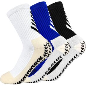 جوارب HUANLANG المضادة للانزلاق لكرة القدم، جوارب رياضية للرجال، جوارب رياضية مضادة للانزلاق، جوارب مضادة للبثور مع مقابض للجنسين، زوجان in Kuwait