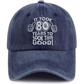 هدايا عيد الميلاد الثمانين للنساء والرجال، قبعة بيسبول قديمة للحياة، قبعة متقاعدة مطرزة قابلة للتعديل مضحكة للأم والأب in Kuwait