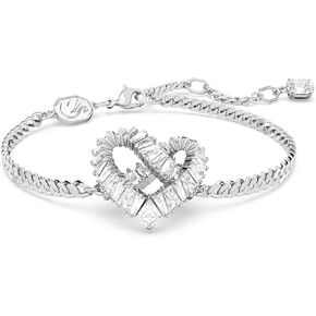 Swarovski Matrix Crystal Jewelry Collection with Heart Symbols and Rhodium Finished Metal