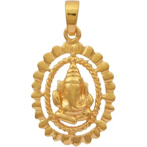 قلادة الإله الهندي شري غانيشا الدينية مصنوعة من الفضة الاسترليني عيار 925 المطلية بالذهب الأصفر والفضة الاسترليني والفضة الاسترليني والذهب الأصفر واللؤلؤ, ذهب أبيض فضة استرليني لؤلؤ ذهبي أصفر in Kuwait