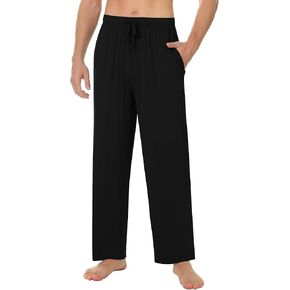 NACHILA Mens Bamboo Pajama Pants Soft Sleep Bottoms Lounge Tall Pant Drawstring with Pockets Plus Size Sweatpants S-XXL