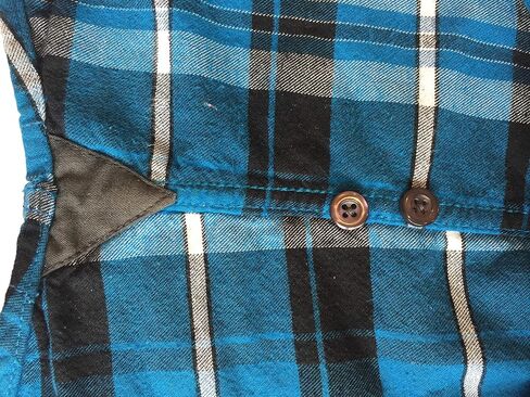 Men's Slimfit Flannel Shirt Two-ply 100% Cotton Pre Washed Vintage Look Plaid Work Shirt in Kuwait