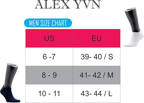 جوارب ALEX YVN رياضية للرجال من القطن بقصة منخفضة، 14 قطعة in Kuwait