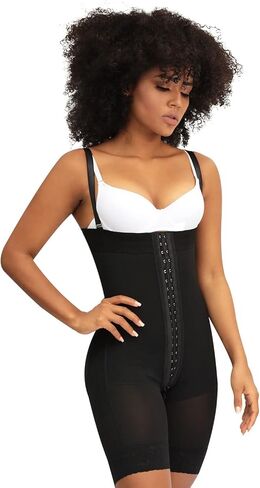 FAJA STRAPLESS المرحلة 2 منتصف الفخذ قصير 3 مستويات من الضغط العالي بعقب رافع ارتداءها سحاب إغلاق العجان in Kuwait