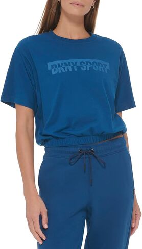تي شيرت نسائي قصير بشعار Drop Out من DKNY in Kuwait