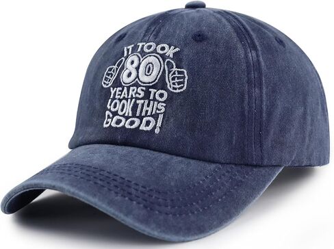 هدايا عيد الميلاد الثمانين للنساء والرجال، قبعة بيسبول قديمة للحياة، قبعة متقاعدة مطرزة قابلة للتعديل مضحكة للأم والأب in Kuwait