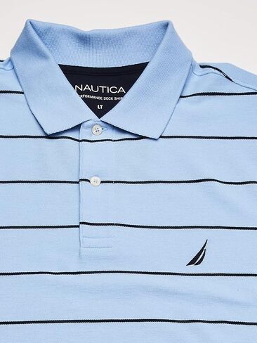 قميص بولو رجالي بتصميم مخطط بأكمام قصيرة من Nautica in Kuwait