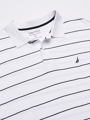 Nautica Men's Big and Tall Classic Short Sleeve Striped Polo Shirt in Saudi Arabia