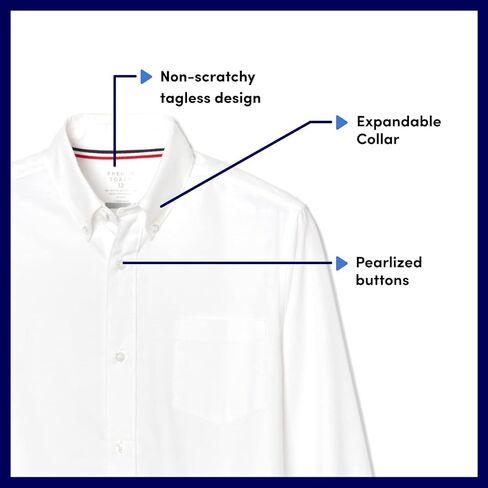 French Toast Men's Expandable Collar Short Sleeve Oxford Dress Shirt in Saudi Arabia