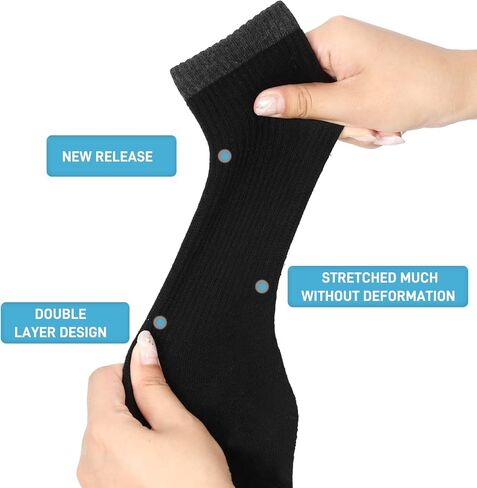 10 قطع من الجوارب الطويلة المبطنة شديدة التحمل للتحكم في الرطوبة 6.5-12، اسود، 6.5-12, أسود, 6.5-12 in Kuwait