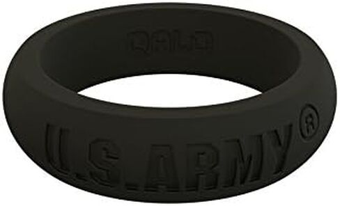 خاتم QALO للرجال من السيليكون المطاطي، فروع الخدمة، كلاسيكي Q2X، خاتم زفاف من مطاط السيليكون، قابل للتنفس، خاتم زفاف متين للرجال، متعدد الألوان in Kuwait