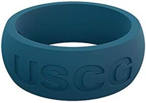 خاتم QALO للرجال من السيليكون المطاطي، فروع الخدمة، كلاسيكي Q2X، خاتم زفاف من مطاط السيليكون، قابل للتنفس، خاتم زفاف متين للرجال، متعدد الألوان in Kuwait