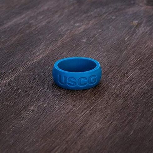 خاتم QALO للرجال من السيليكون المطاطي، فروع الخدمة، كلاسيكي Q2X، خاتم زفاف من مطاط السيليكون، قابل للتنفس، خاتم زفاف متين للرجال، متعدد الألوان in Kuwait