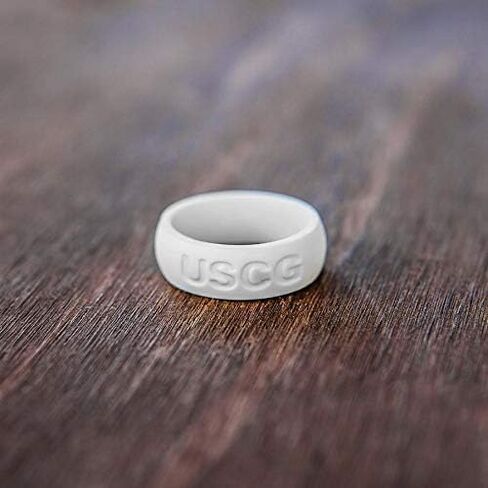 خاتم QALO للرجال من السيليكون المطاطي، فروع الخدمة، كلاسيكي Q2X، خاتم زفاف من مطاط السيليكون، قابل للتنفس، خاتم زفاف متين للرجال، متعدد الألوان in Kuwait