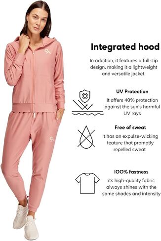 GYMCO SPORT WEAR Women Jacket Aero - Active Women's Athletic Breathable Lightweight Zip Up Running Jacket with Pockets. in Saudi Arabia