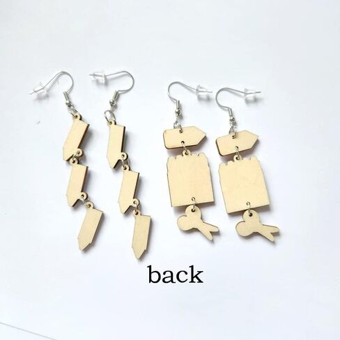 Funny Wooden Stackable Book Pencil Drop Dangle Earrings Stack of Books for Women Girls Classic Librarian Teacher Student Graduation Back to School Jewelry in Kuwait